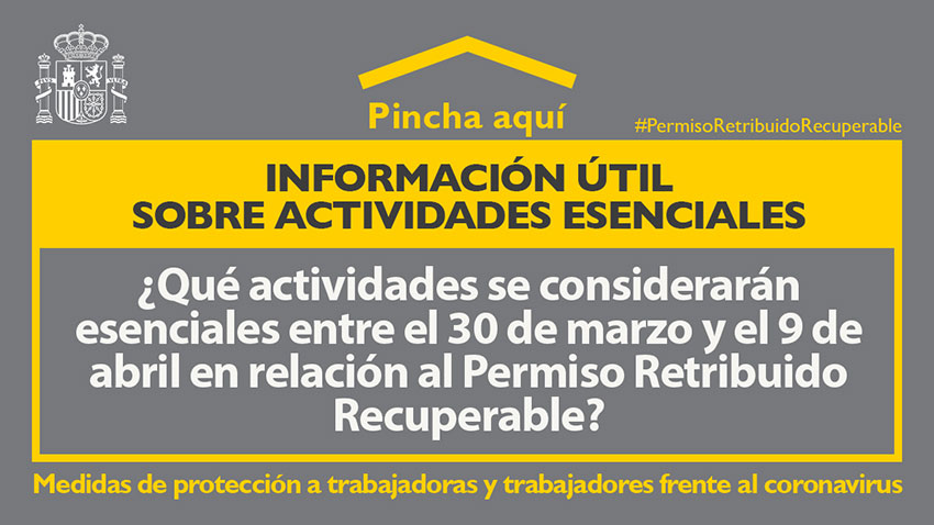 Permiso Tetribuido Recuperables servicios no esenciales