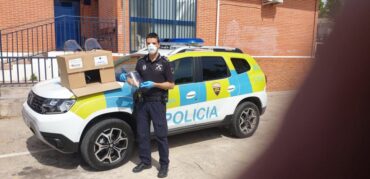 Donación pantallas protección Coronavirus Makers, Fundación Pequeños Pasos y Grupo Tecnología del Tráfico