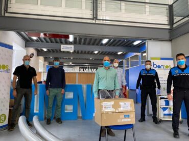 Donación pantallas protección Coronavirus Makers, Fundación Pequeños Pasos y Grupo Tecnología del Tráfico