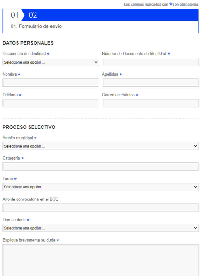 Solicitud información procesos selectivos AYto Madrid