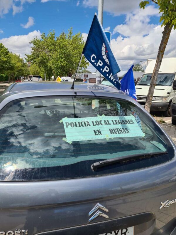 Caravana de seguridad 1 mayo 2021 CPPM Leganés